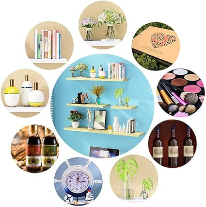 Space-Saving Floating Wall Shelves for Home & Office – Set of 4