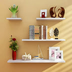 Space-Saving Floating Wall Shelves for Home & Office – Set of 4